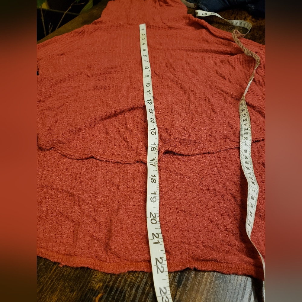 Free People hi low swing sweater stretchy boxy fit - Picture 6 of 13